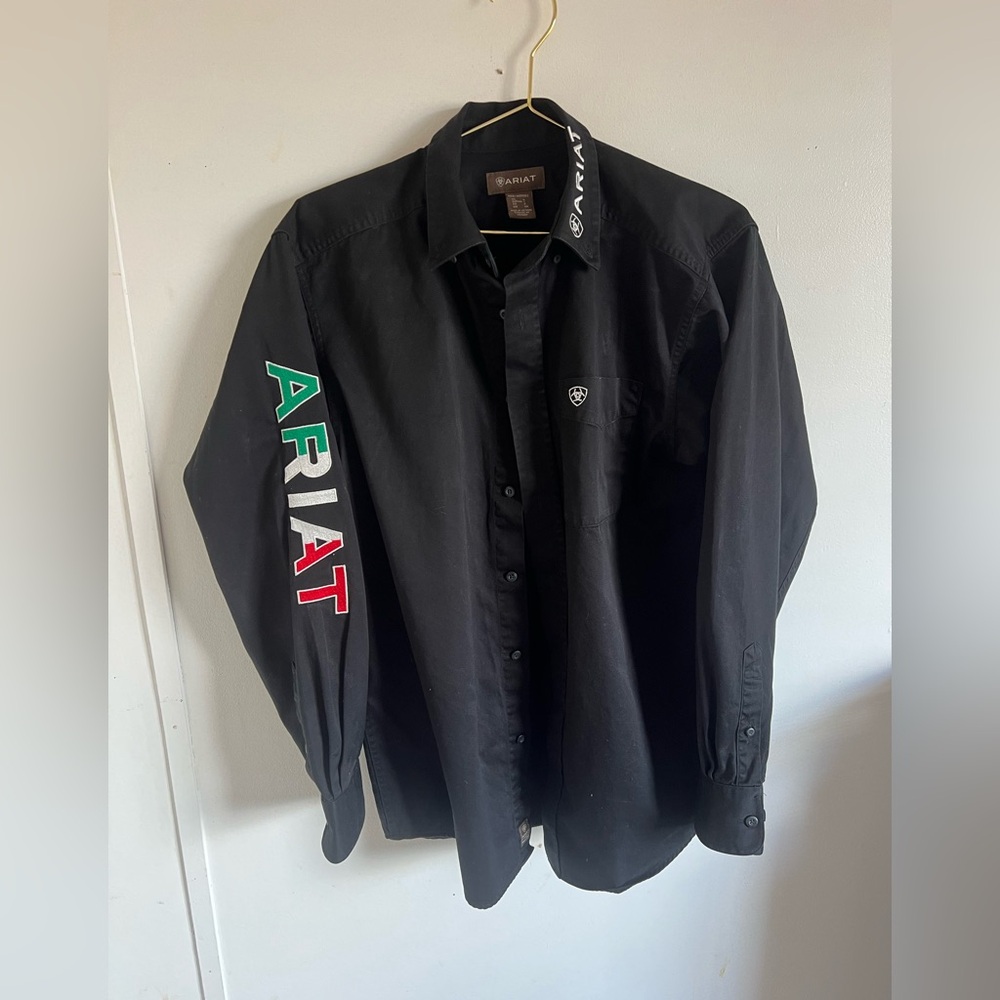 Ariat Black button Small button dress shirt